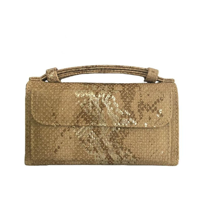 Snake Sequins Print Wrist Bag Multifunctional Chain