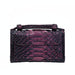 Snake Texture Print Clutch Long Crossbody Bag With Chain