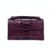 Snake Texture Print Clutch Long Crossbody Bag With Chain