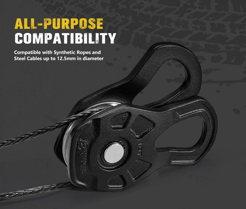 10 Ton Recovery Snatch Block Heavy Duty Rated Pulley 4Wd Offroad