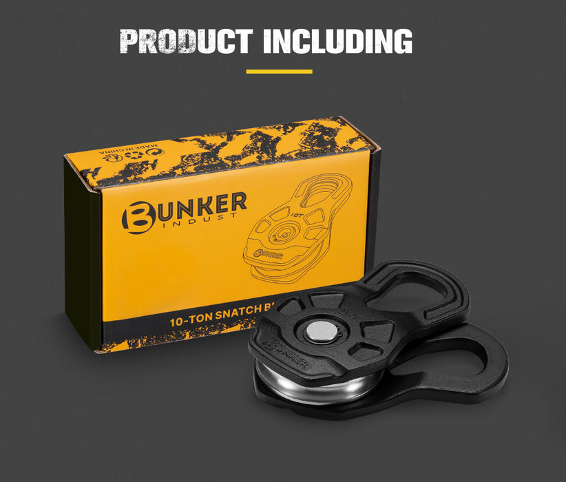10 Ton Recovery Snatch Block Heavy Duty Rated Pulley 4Wd Offroad