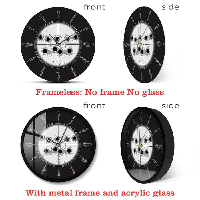 Sniper Sight with Bullet Holes Military Wall Art Hanging