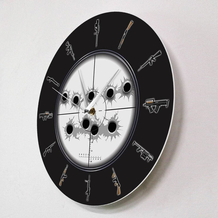 Sniper Sight with Bullet Holes Military Wall Art Hanging