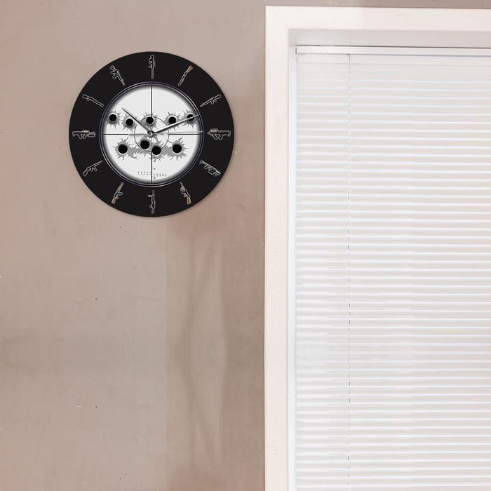 Sniper Sight with Bullet Holes Military Wall Art Hanging