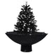 Snowing Christmas Tree With Umbrella Base Black 75 Cm Pvc