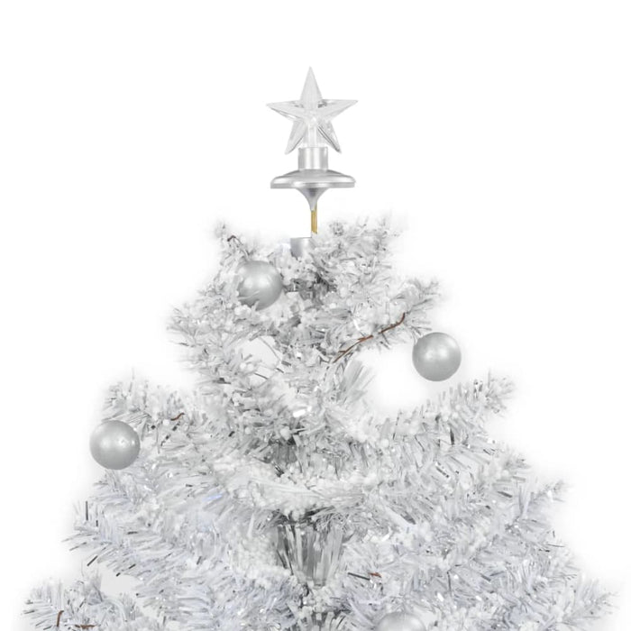 Snowing Christmas Tree With Umbrella Base White 75 Cm Xnattx