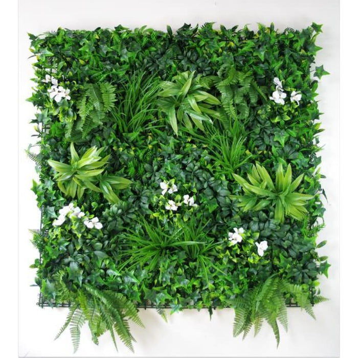 Snowy White Vertical Garden Green Wall Uv Resistant 100cm x
