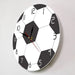 Soccer Ball Print Round Acrylic Wall Clock Silent Non