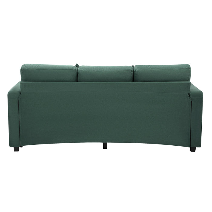 3 Seater Sofa Lounge Set Modular Couch Drawers & Ottoman Velvet Green