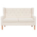 Sofa Set 2 Pieces Fabric Cream White Xiaktb