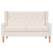 Sofa Set 2 Pieces Fabric Cream White Xiaktb