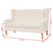 Sofa Set 2 Pieces Fabric Cream White Xiaktb