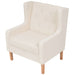 Sofa Set 2 Pieces Fabric Cream White Xiakxk