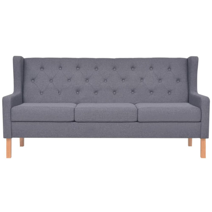 Sofa Set 2 Pieces Fabric Grey Xiaktt