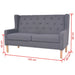 Sofa Set 2 Pieces Fabric Grey Xiaktx