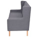 Sofa Set 2 Pieces Fabric Grey Xiaktx
