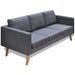 Sofa Set 2-seater and 3-seater Fabric Dark Grey Xixoka