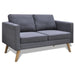 Sofa Set 2-seater and 3-seater Fabric Dark Grey Xixoka