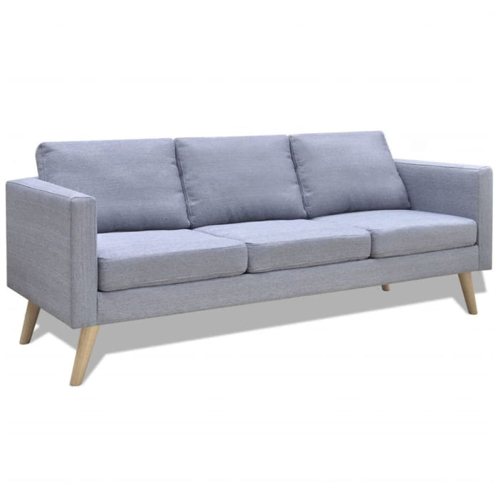 Sofa Set 2-seater and 3-seater Fabric Light Grey Xixokt