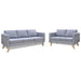 Sofa Set 2-seater and 3-seater Fabric Light Grey Xixokt