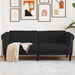 Sofa 2-seater Black Velvet Tixpnb