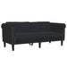 Sofa 2-seater Black Velvet Tixpnb