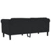 Sofa 2-seater Black Velvet Tixpnb