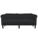 Sofa 2-seater Black Velvet Tixpnb