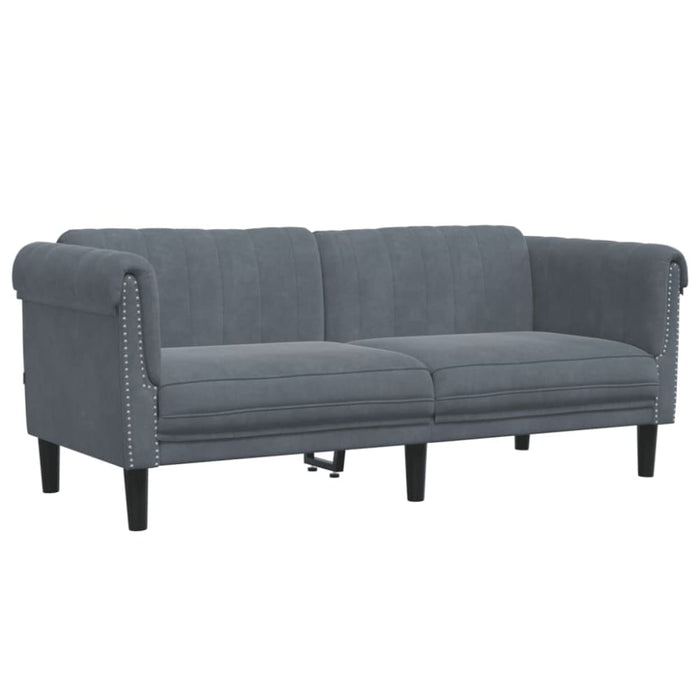 Sofa 2-seater Dark Grey Velvet Tixpil