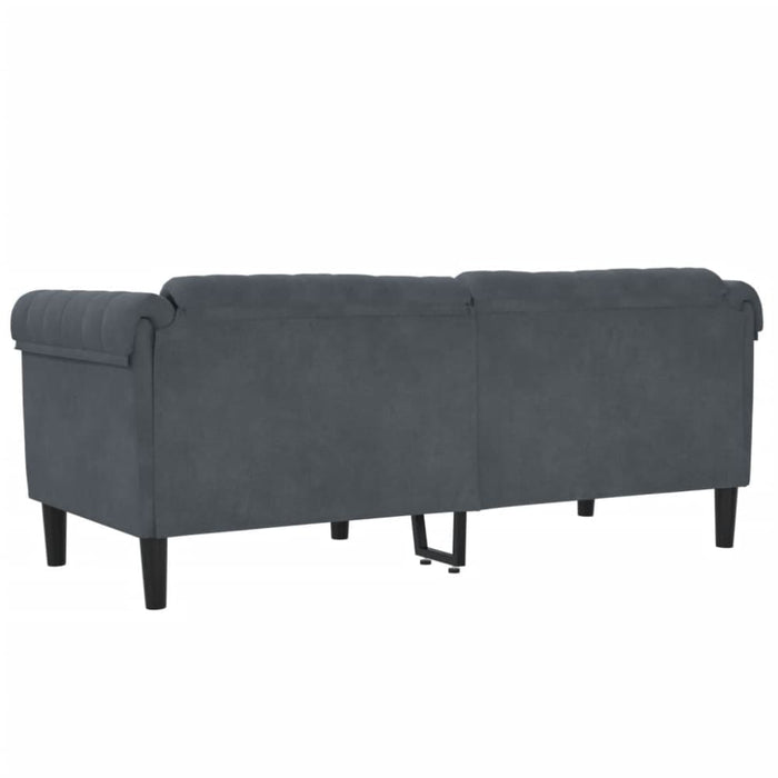 Sofa 2-seater Dark Grey Velvet Tixpil