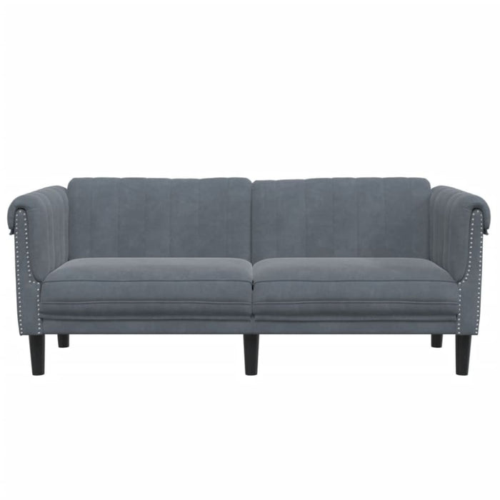 Sofa 2-seater Dark Grey Velvet Tixpil