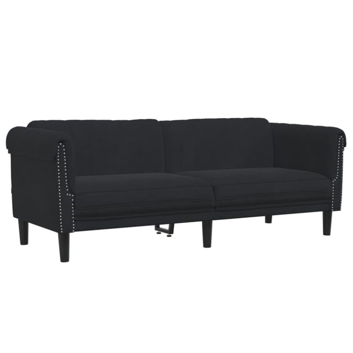 Sofa 3-seater Black Velvet Tixpkb