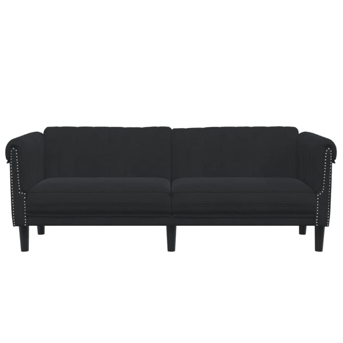 Sofa 3-seater Black Velvet Tixpkb