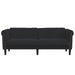 Sofa 3-seater Black Velvet Tixpkb