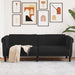 Sofa 3-seater Black Velvet Tixpkb