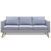 Sofa 3-seater Fabric Light Grey Xaxxok