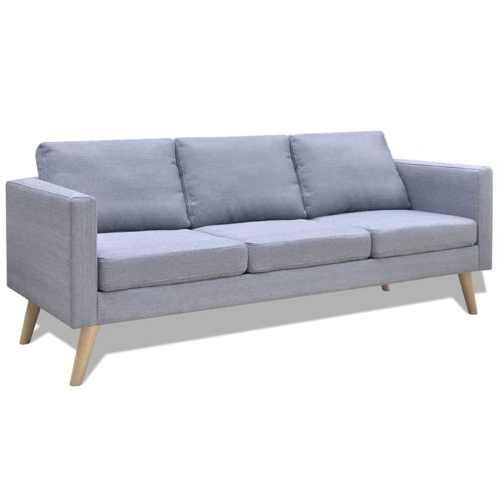 Sofa 3-seater Fabric Light Grey Xaxxok