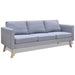 Sofa 3-seater Fabric Light Grey Xaxxok