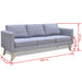 Sofa 3-seater Fabric Light Grey Xaxxok