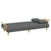 Sofa Bed with Armrests Dark Grey Fabric Tponaa