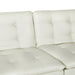 Sofa Bed 192cm Beige Faux Linen Fabric