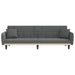 Sofa Bed with Cup Holders Dark Grey Fabric Tponib