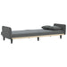 Sofa Bed with Cup Holders Dark Grey Fabric Tponib