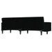 Sofa Bed with Cushions Black Fabric Tponii