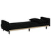 Sofa Bed with Cushions Black Fabric Tponii