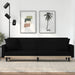 Sofa Bed with Cushions Black Fabric Tponii