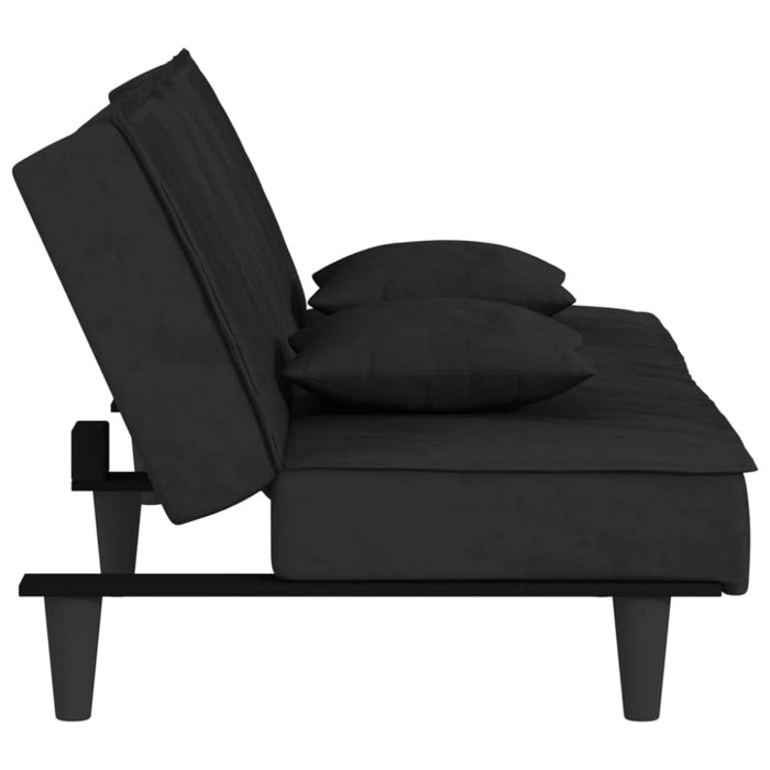 Sofa Bed Black Velvet Tpokoo