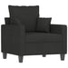 Sofa Chair Black 60 Cm Fabric Tpkxpp