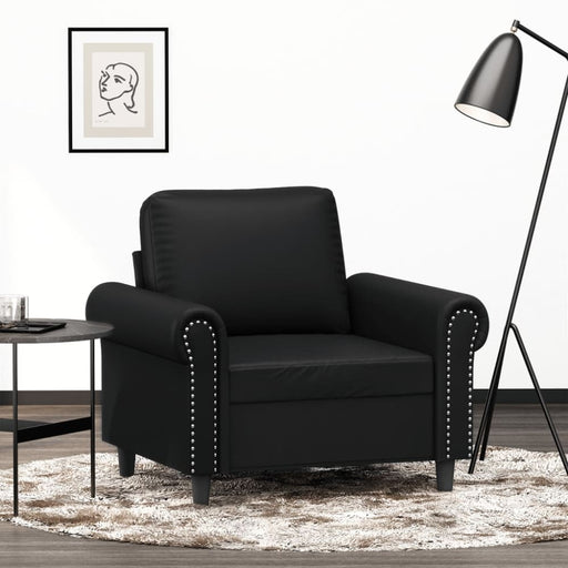 Sofa Chair Black 60 Cm Faux Leather Tpkaka