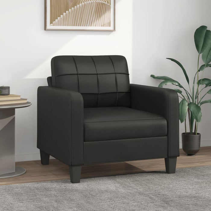 Sofa Chair Black 60 Cm Faux Leather Tpkobi